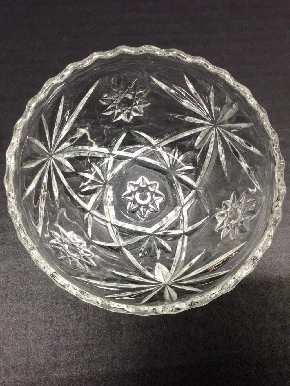 Vintage Anchor Hocking Glass Dessert/Cereal Bowl (Star of David Pattern) 5